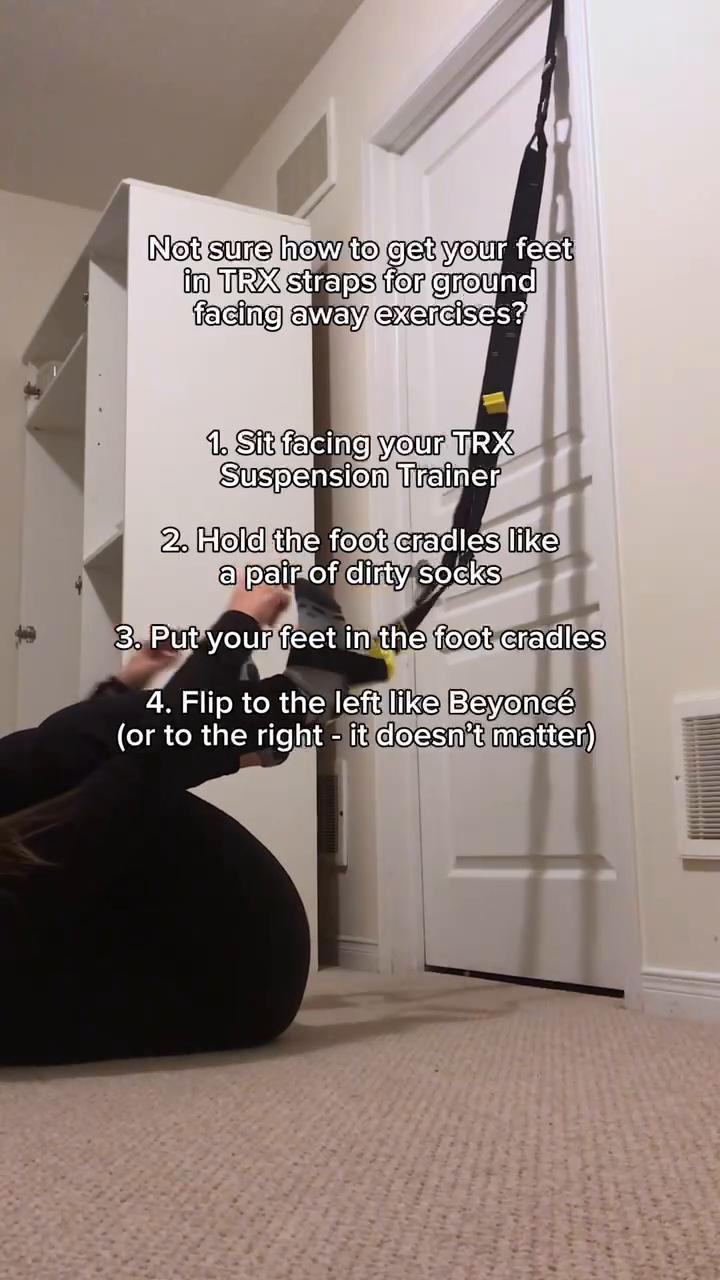 How to Put Your Feet in TRX Straps - Ground Facing Away